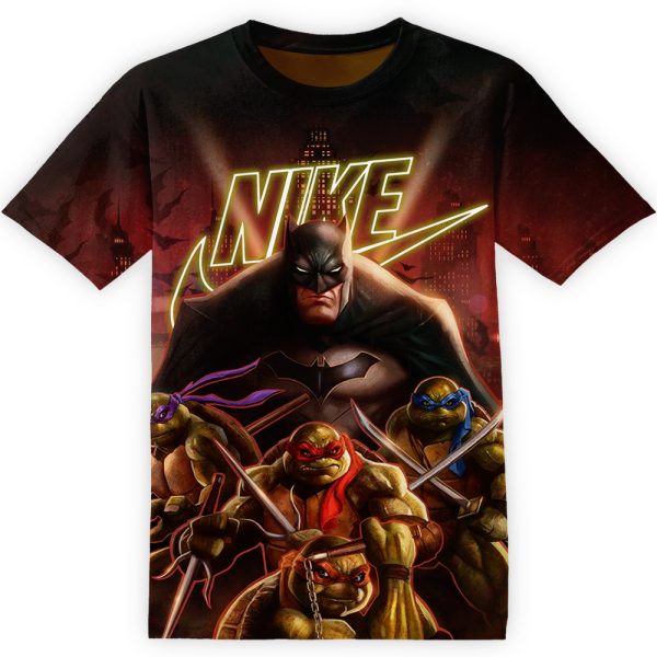 Batman And Teenage Mutant Ninja Turtles Nike Unisex Adult And Kid T-shirt ND