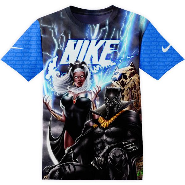 Black Panther And Storm Marvel Nike Unisex Adult And Kid T-shirt HT