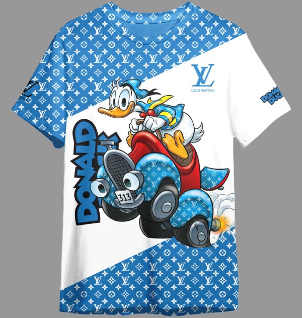 Donald Duck Disney Louis Vuitton LV Unisex Adult And Kid T-shirt ND
