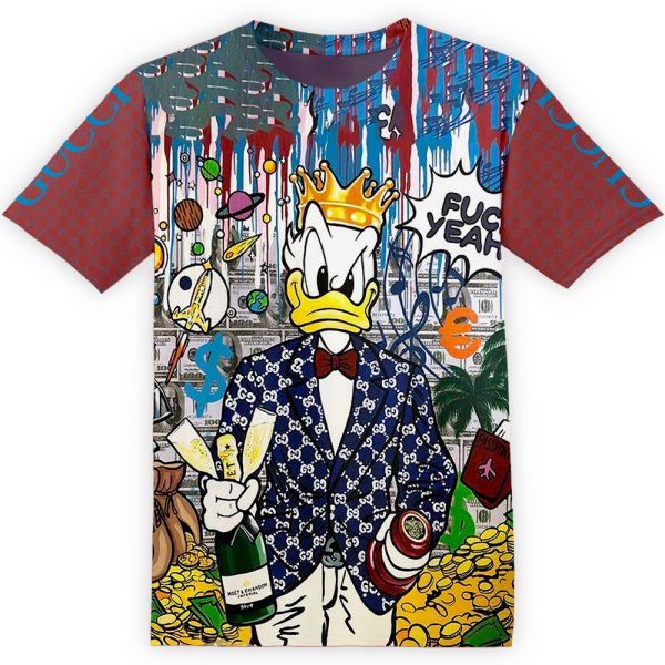 Donald Duck Gucci King Unisex Adult And Kid T-shirt ND