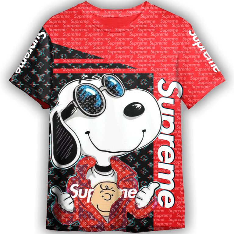 Snoopy Louis Vuitton LV Supreme Unisex Adult And Kid T-shirt