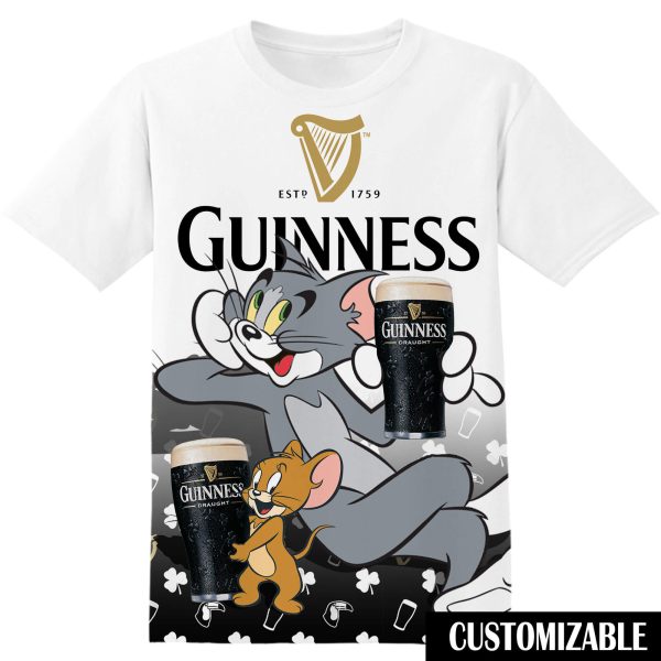 Guinness Tom And Jerry Tshirt Adult And Kid Tshirt