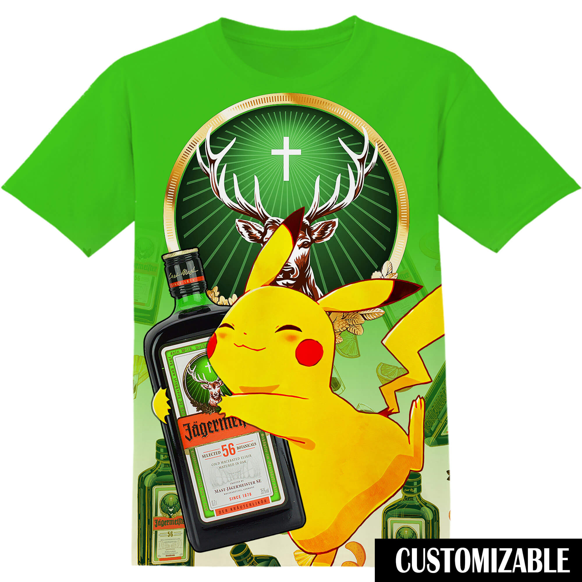 Jagermeifter Pokemon Pikachu Tshirt Adult And Kid Tshirt