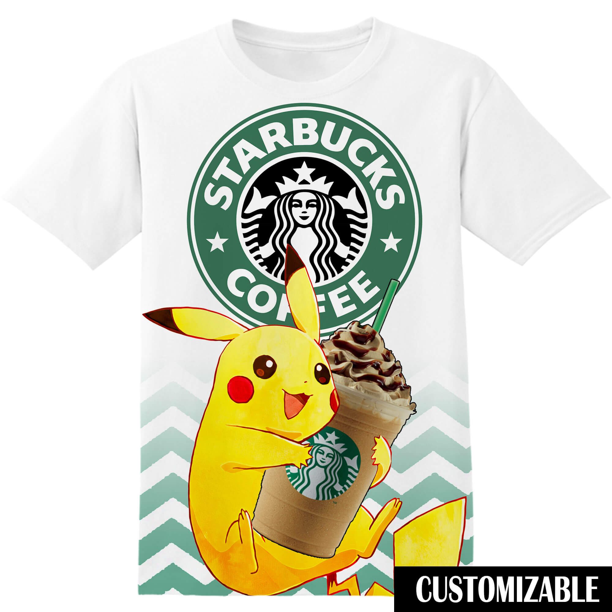 Starbucks Pokemon Pikachu Tshirt Adult And Kid Tshirt