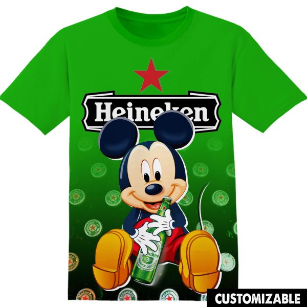 Heineken Disney Mickey Tshirt Adult And Kid Tshirt