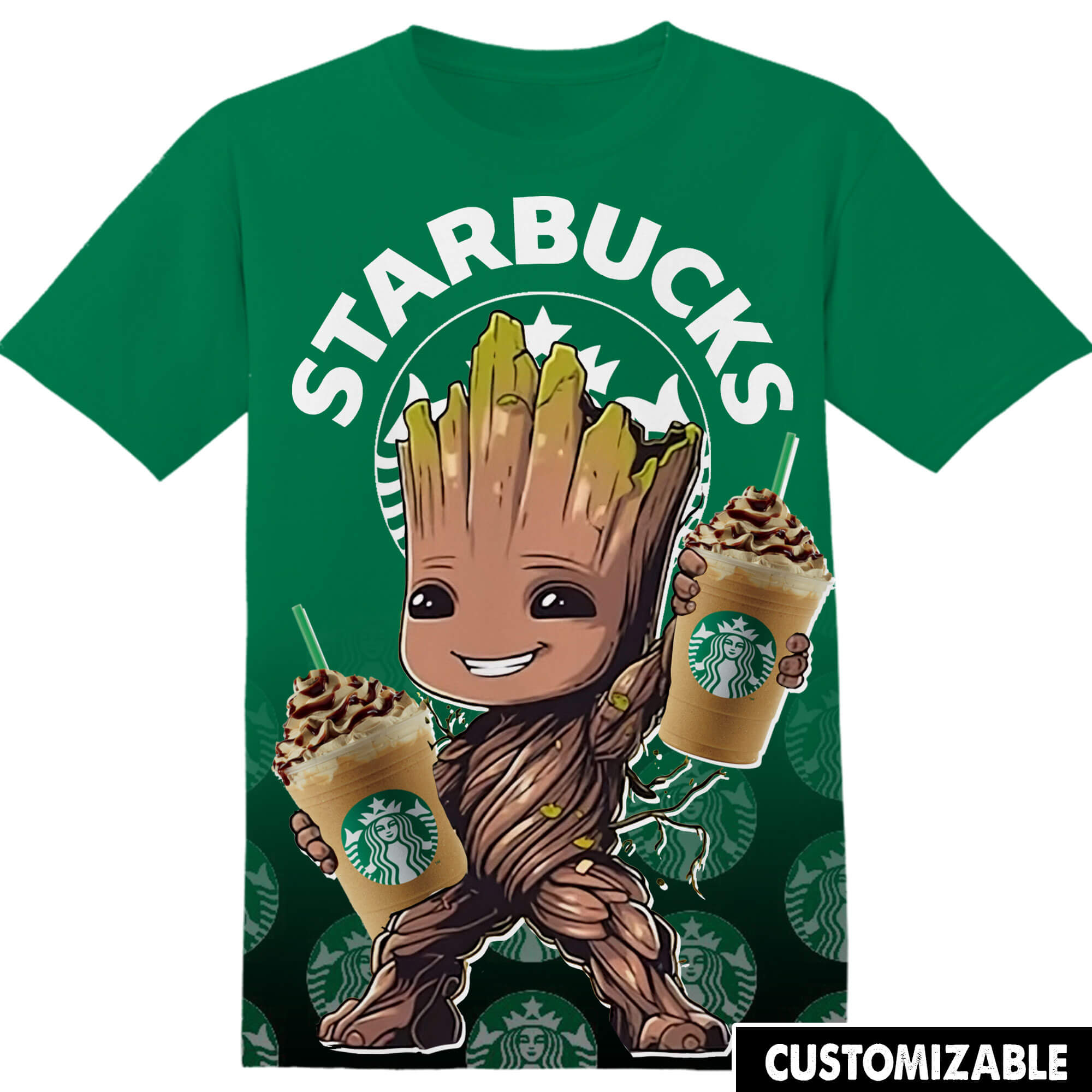 Starbucks Marvel Groot Tshirt Adult And Kid Tshirt
