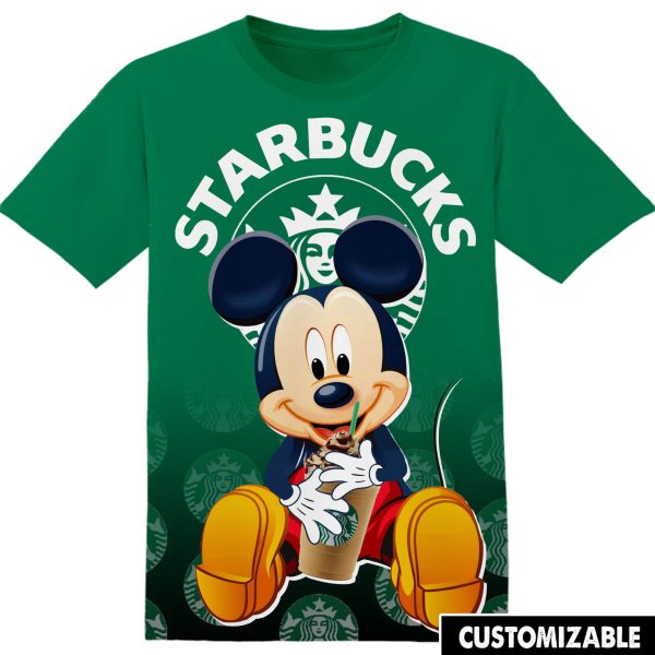 Starbucks Mickey Tshirt Adult And Kid Tshirt