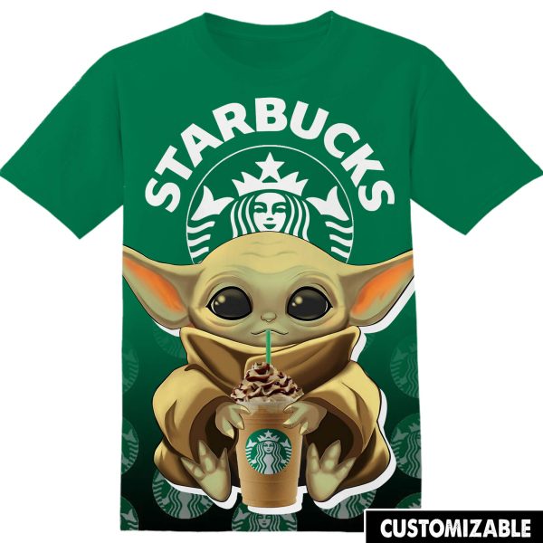 Starbucks Star Wars Yoda Tshirt Adult And Kid Tshirt