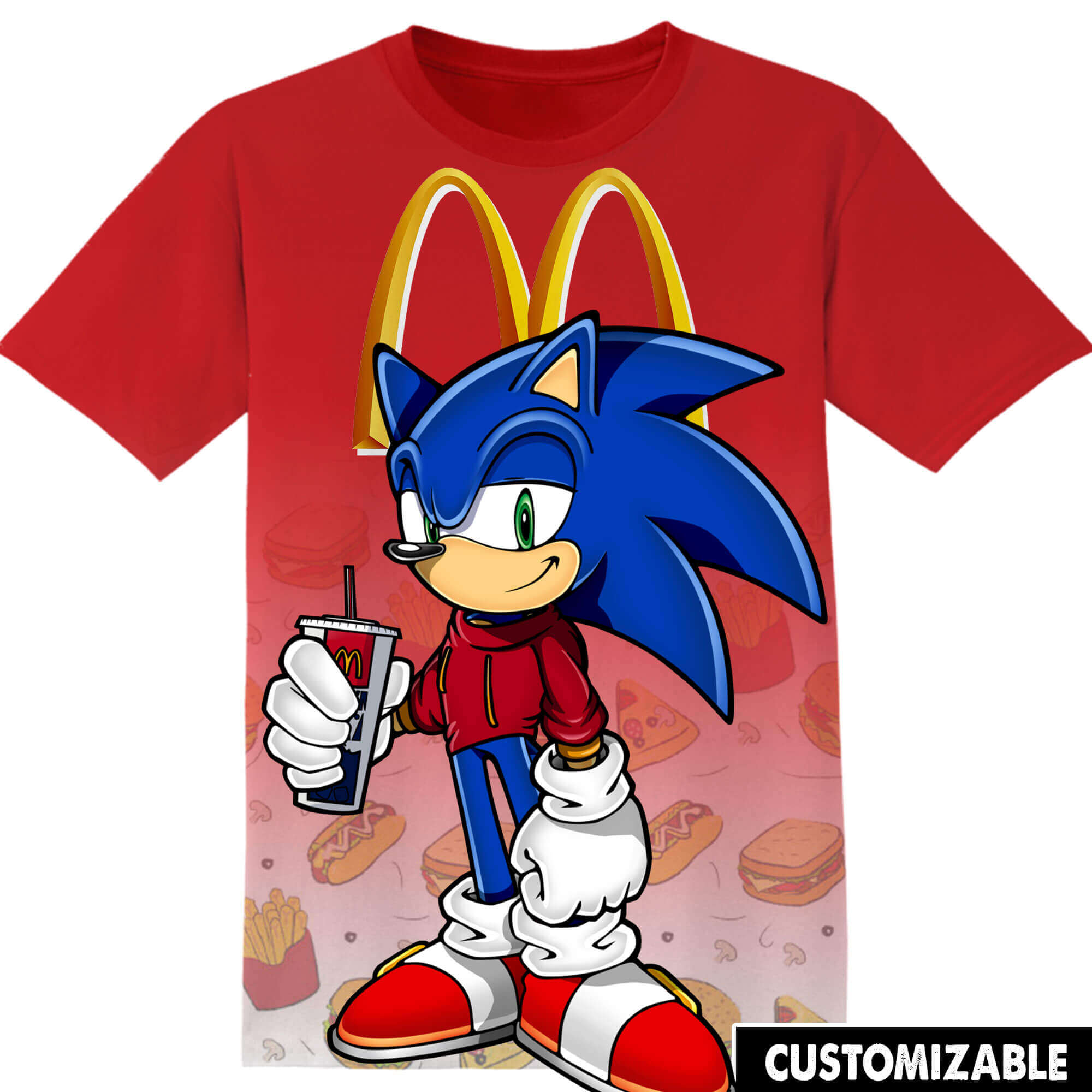 McDonalds Sonic The Hedgehog Tshirt Adult And Kid Tshirt