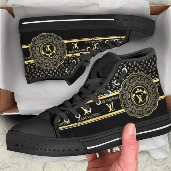 VLL black gold high top canvas shoes sneakers hot best VLL for men women hot 2025 NP