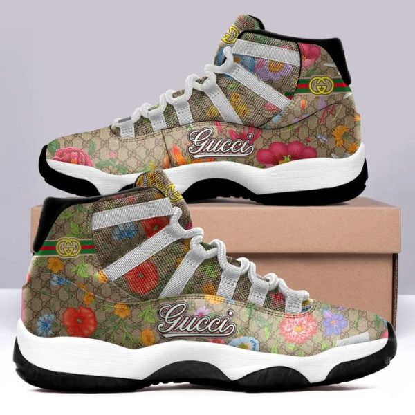 Gucci Flower Air Jordan 11 Sneakers Shoes Hot 2022 For Men Women