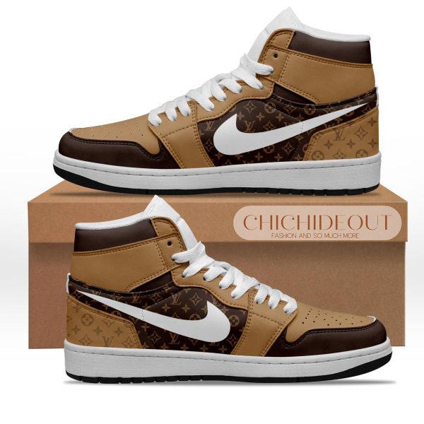 Premium Louis Vuitton Luxury  Air Jordan1 Hightop Sneaker Shoes Gifts For Men Women NP