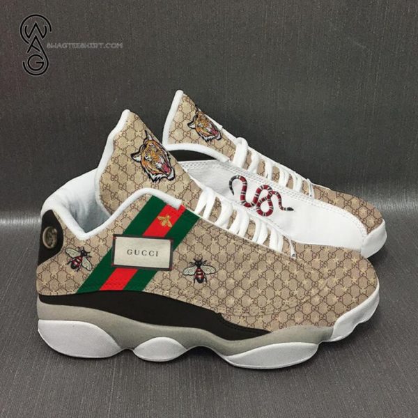 Gucci Bee Snake And Tiger Monogram Air Jordan 13 Shoes Sneakers Hot 2025 Gift Unisex For Men Women DL