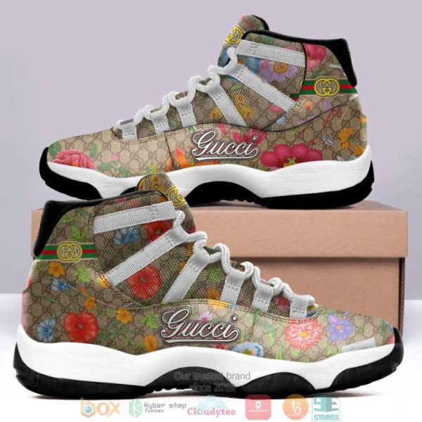 Gucci Flowers Air Jordan 11 Shoes Sneakers Hot 2025 Gift Unisex For Men Women DL
