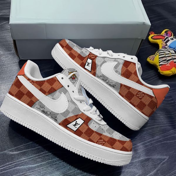 Orange and Grey Luxury LLV AF 1 Sneaker Shoes Gift For Men Women NP