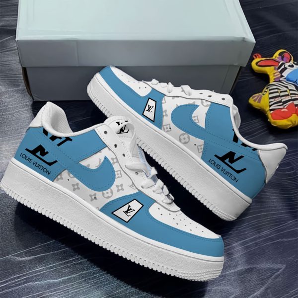 Blue and Grey Luxury LLV AF 1 Sneaker Shoes Gift For Men Women NP