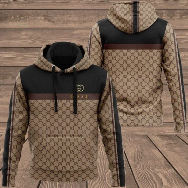 Gucci Brown Unisex Hoodie For Men Women Luxury Clothing Clothes Outfit HT