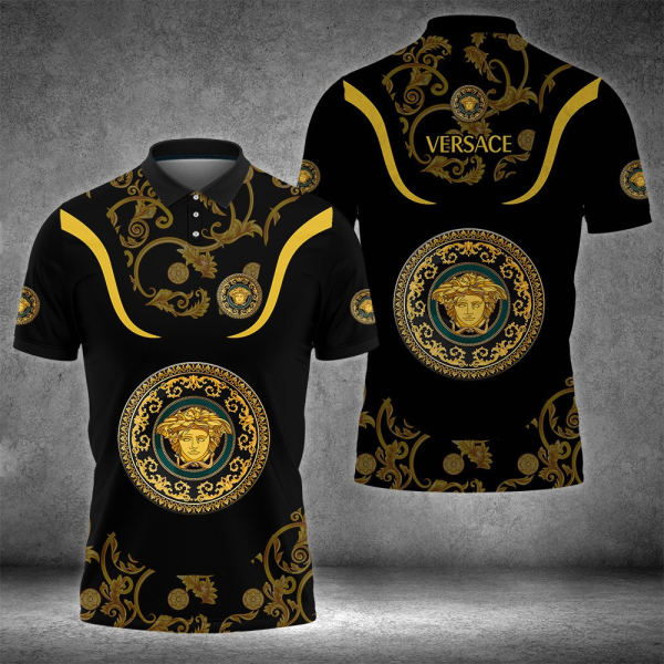 Gianni Versace Polo Shirt Luxury Clothing Clothes Golf Tennis Outfit For Men HT