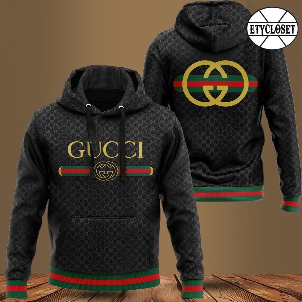 Gucci Black Unisex Hoodie For Men Women Luxury Clothing Clothes Outfit HT