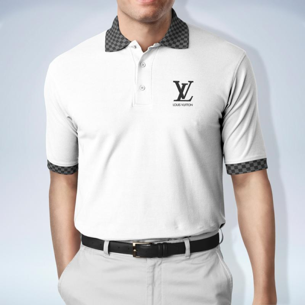 Louis Vuitton White Polo Shirt Luxury Clothing Clothes Golf Tennis Outfit For Men HT