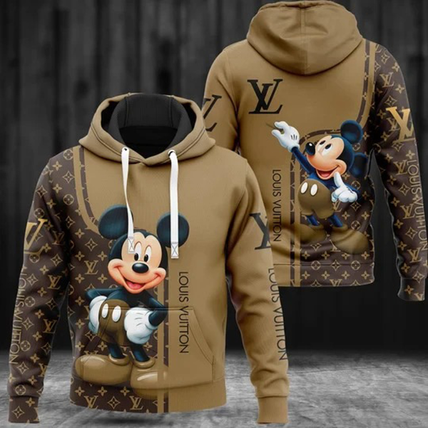 Louis Vuitton Mickey Mouse Unisex Hoodie For Men Women Louis Vuitton Luxury Clothing Clothes Disney Gifts HT