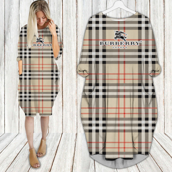Burberry Batwing Pocket Dress Luxury Clothing Clothes Outfit For Women HT