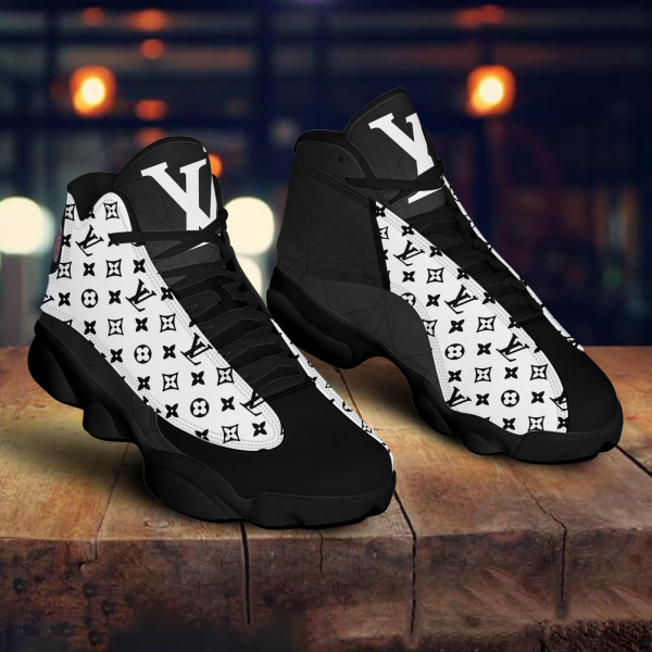 Louis Vuitton Black White Monogram Air Jordan 13 Sneakers Shoes Hot 2025 LV For Men Women HT