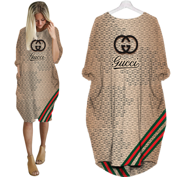 CG Vintage Batwing Pocket Dress Luxury Clothing Clothes Outfit For Women HT