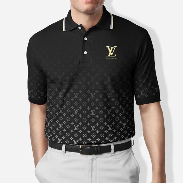 VLL Black Polo Shirt Luxury Clothing Clothes Golf Tennis Outfit For Men HT