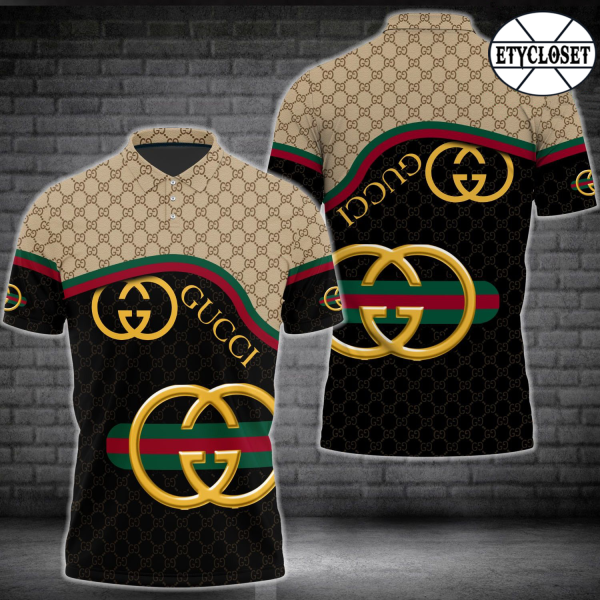CG Black Polo Shirt Luxury Clothing Clothes Golf Tennis Outfit For Men HT