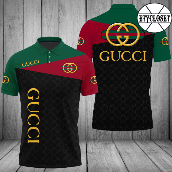 CG Black Green Polo Shirt Luxury Clothing Clothes Golf Tennis Outfit For Men HT