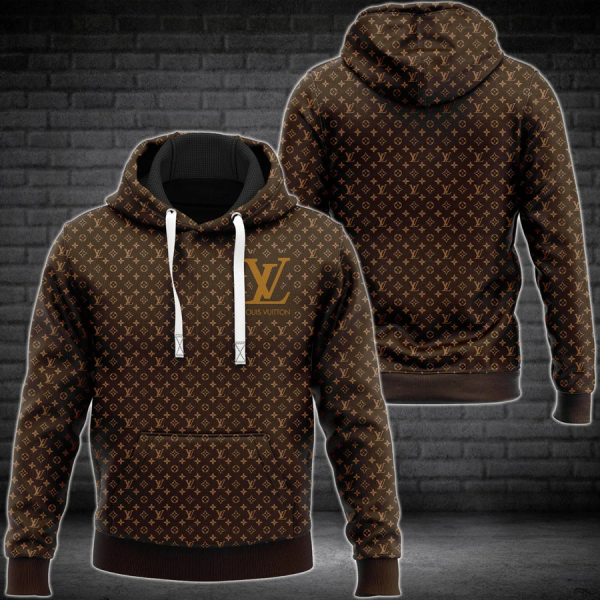 VLL Brown Unisex Hoodie For Men Women Luxury Clothing Clothes Outfit HT