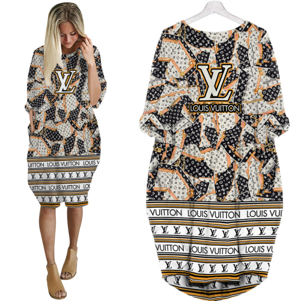VLL Batwing Pocket Dress Luxury Clothing Clothes Outfit For Women HT