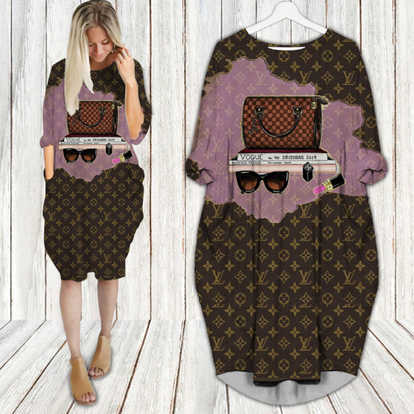 Louis Vuitton Fashion Batwing Pocket Dress  Luxury Clothing Clothes Outfit For Women HT