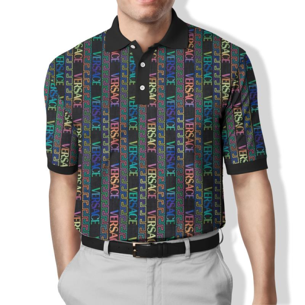 Gianni Versace Holo Polo Shirt Luxury Clothing Clothes Golf Tennis Outfit For Men HT