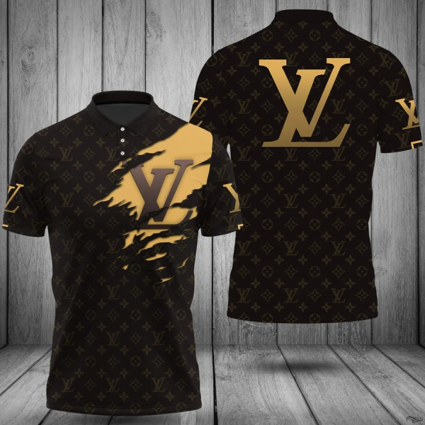VLL Monogram Polo Shirt Luxury Clothing Clothes Golf Tennis Outfit For Men HT