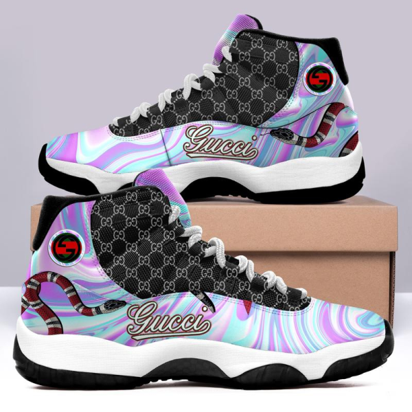 Limited Gucci Purple Air Jordan 11 Shoes Hot 2025 Gucci Sneakers Gifts For Men Women HT