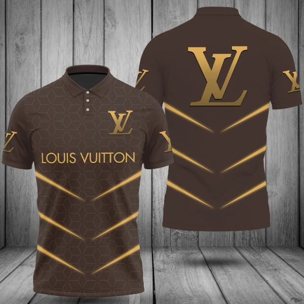 Louis Vuitton Brown Polo Shirt Louis Vuitton Luxury  Clothing Clothes Golf Tennis Outfit For Men HT