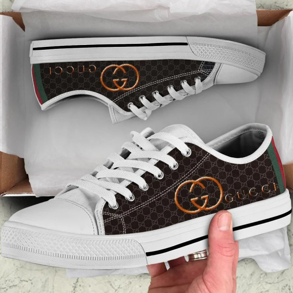 Gucci White Brown Low Top Shoes Sneakers Hot 2025 For Men Women HT