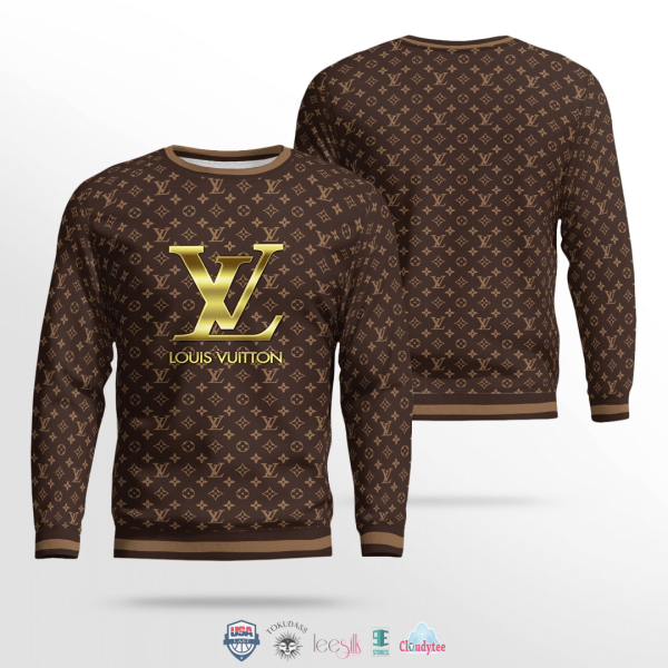 Louis Vuitton Monogram Unisex Sweater Sweatshirt Shirt Clothing Clothes Outfits For Men Women HT