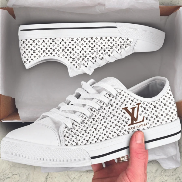 Louis Vuitton White Low Top Shoes Sneakers Hot 2025 LV For Men Women HT