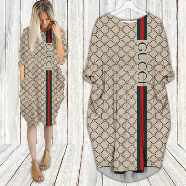 Gucci Batwing Pocket Dress Luxury Clothing Clothes Outfit For Women HT