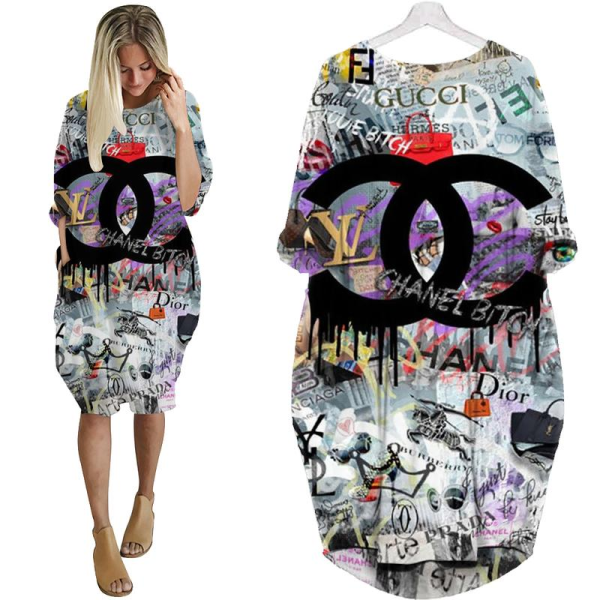 Chanel Batwing Pocket Dress Luxury  Clothing Clothes Outfit For Women HT
