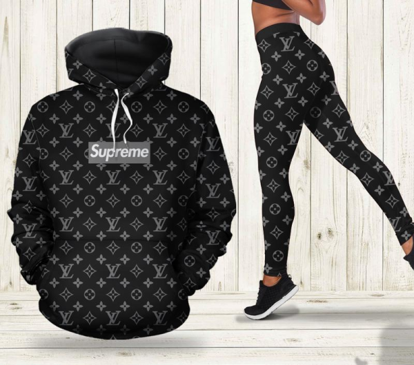 Louis Vuitton Supreme Hoodie Leggings Luxury Clothing Clothes Outfit For Women HT