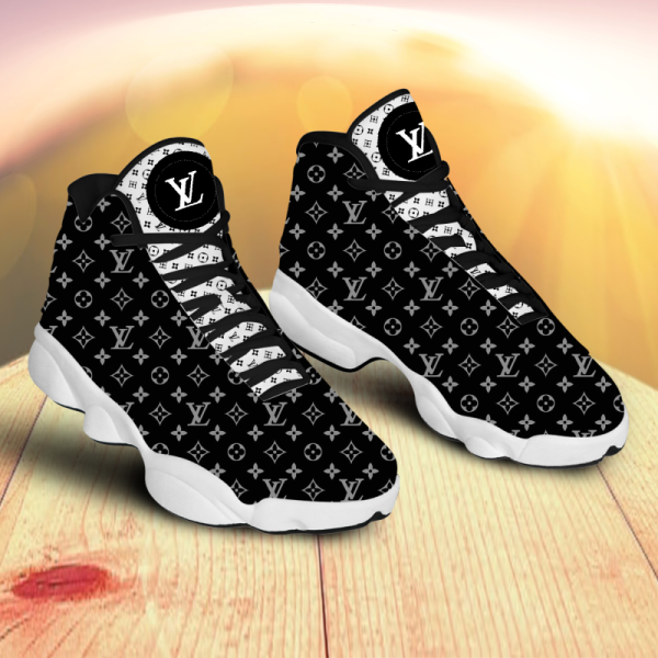Black White Louis Vuitton Air Jordan 13 Sneakers Shoes Hot 2025 LV Gifts For Men Women HT