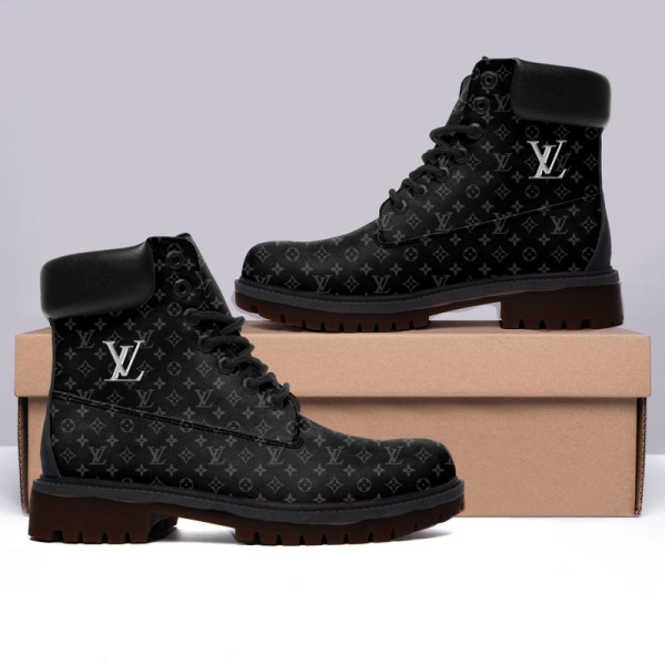 Louis Vuitton Black Timberland Boots Form Timboots Shoes Hot 2025 LV Gifts For Men Women HT