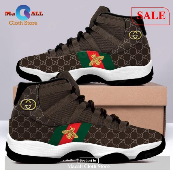 Gucci Bee Brown Air Jordan 11 Shoes Sneakers Hot 2025 Gift Unisex For Men Women DL